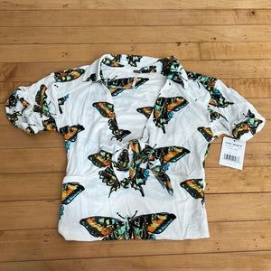 NWT Free People Butterfly Shirt